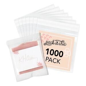 4" X 4" (1000 Pack) Clear Resealable Cello Poly Bags -Self Seal